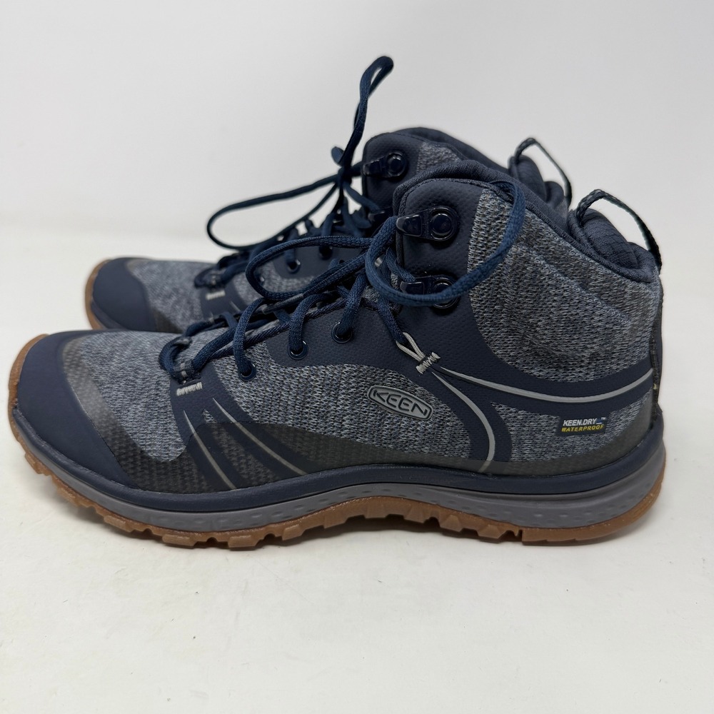 KEEN Terradora Waterproof Hiking Boots Womens 8.5 Blue Grey 1020716 Mid Hiker - Picture 3 of 10